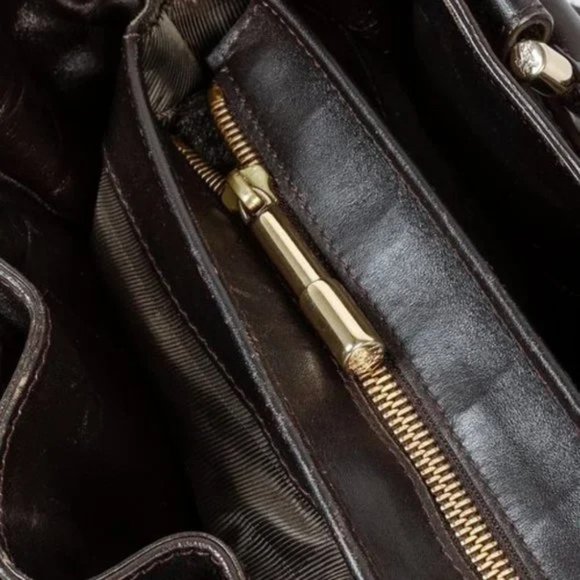 Burberry Prorsum Dark Brown Leather Beaton Bag - Picture 10 of 13